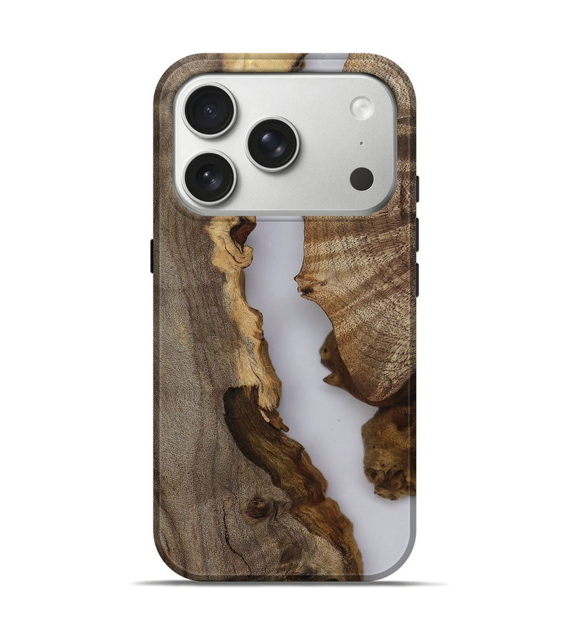iPhone 17 Pro Wood Live Edge Phone Case - Steven (Clear, 812430)