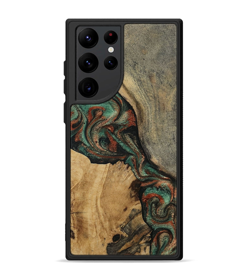 Galaxy S22 Ultra Wood Phone Case - Estella (Green, 812445)