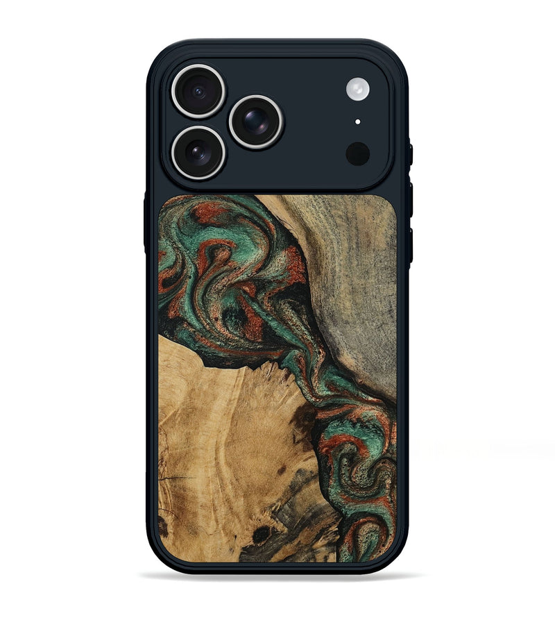 iPhone 17 Pro Max Wood Phone Case - Estella (Green, 812445)