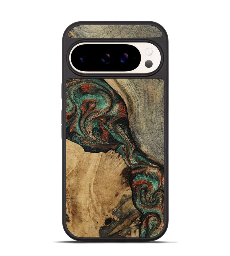 Pixel 9 Wood Phone Case - Estella (Green, 812445)