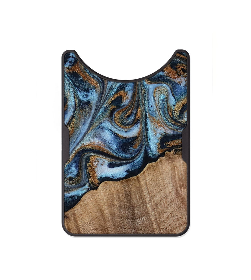 Alloy Wood Wallet - Kasey (Teal & Gold, 812448)
