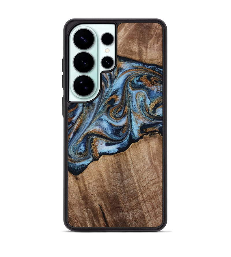 Galaxy S26 Ultra Wood Phone Case - Kasey (Teal & Gold, 812448)