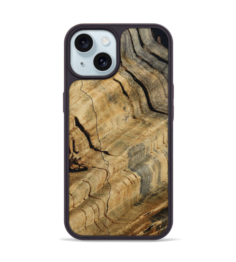 iPhone 15 Wood Phone Case - Foster (Wood Burl, 812455)