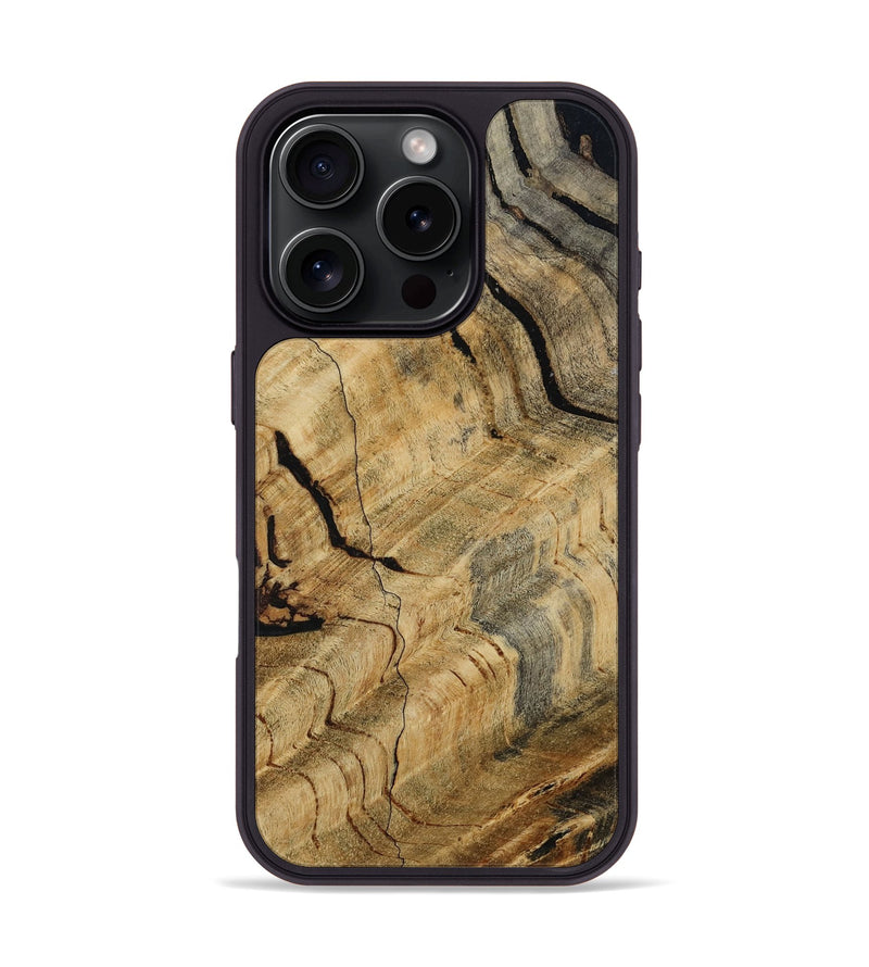 iPhone 16 Pro Wood Phone Case - Foster (Wood Burl, 812455)
