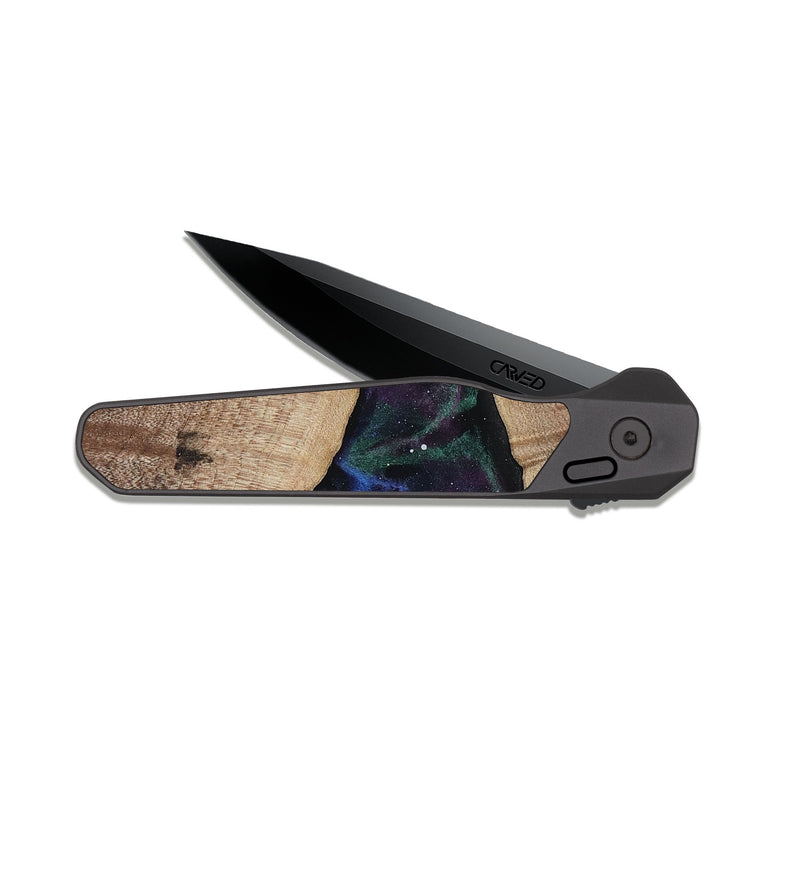 EDC Dark Slate Wood Pocket Knife - Carlton (Cosmos, 812515)