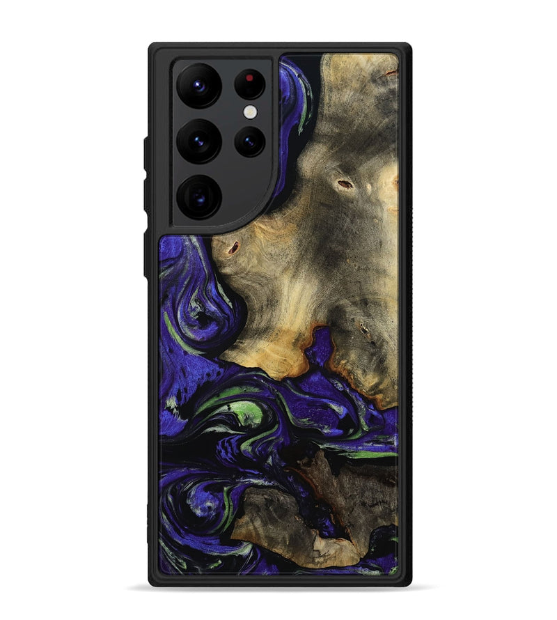 Galaxy S22 Ultra Wood Phone Case - Benita (Purple, 812520)