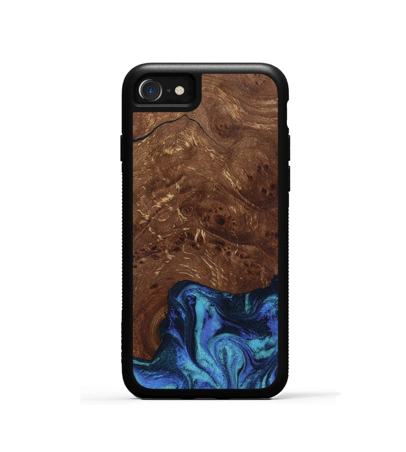 iPhone SE Wood Phone Case - Wrenlee (Blue, 812521)