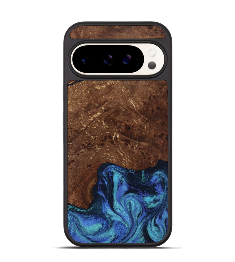 Pixel 9 Pro Wood Phone Case - Wrenlee (Blue, 812521)
