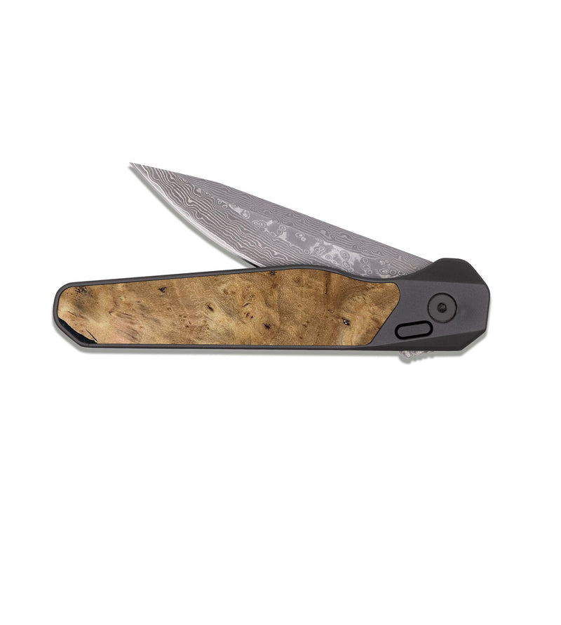 EDC Dark Damascus Wood Pocket Knife - Kaylah (Green, 812524)