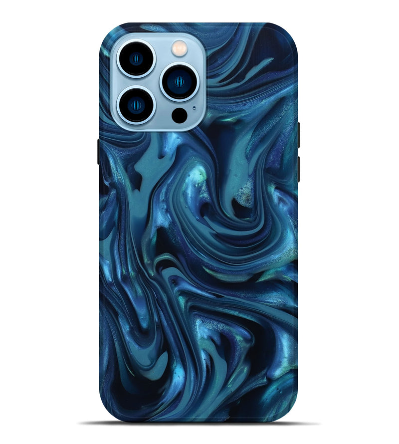 iPhone 14 Pro Max ResinArt Live Edge Phone Case - Aryana (Blue, 812528)