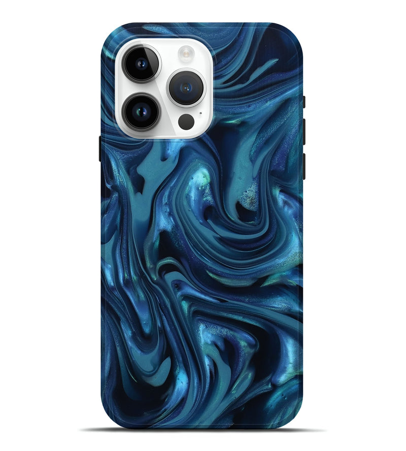 iPhone 15 Pro Max ResinArt Live Edge Phone Case - Aryana (Blue, 812528)