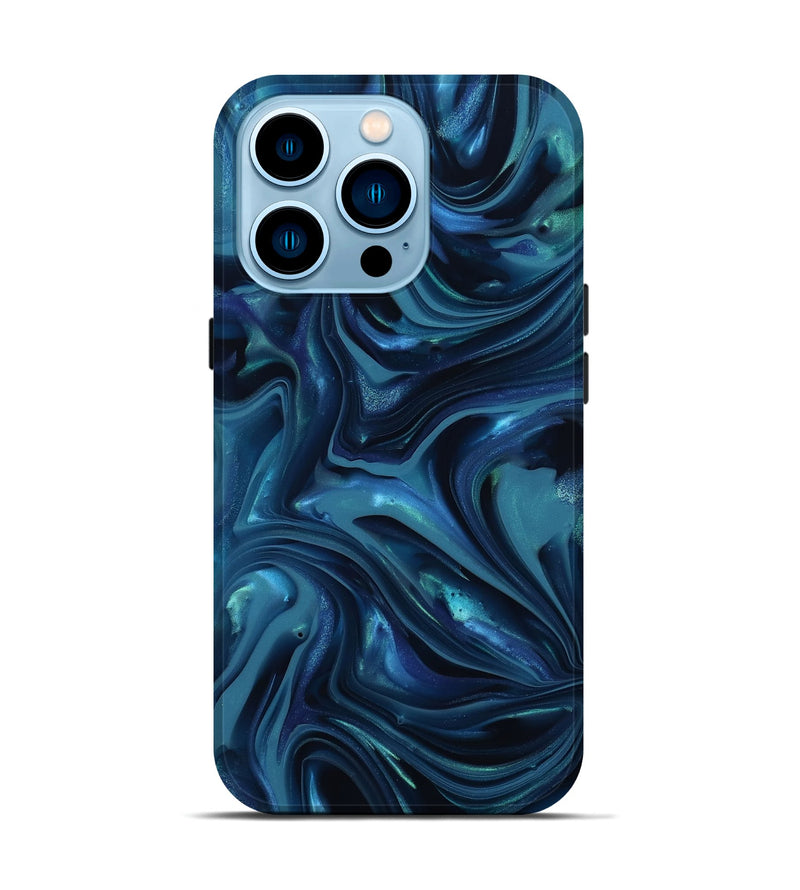 iPhone 14 Pro ResinArt Live Edge Phone Case - Sunny (Blue, 812531)