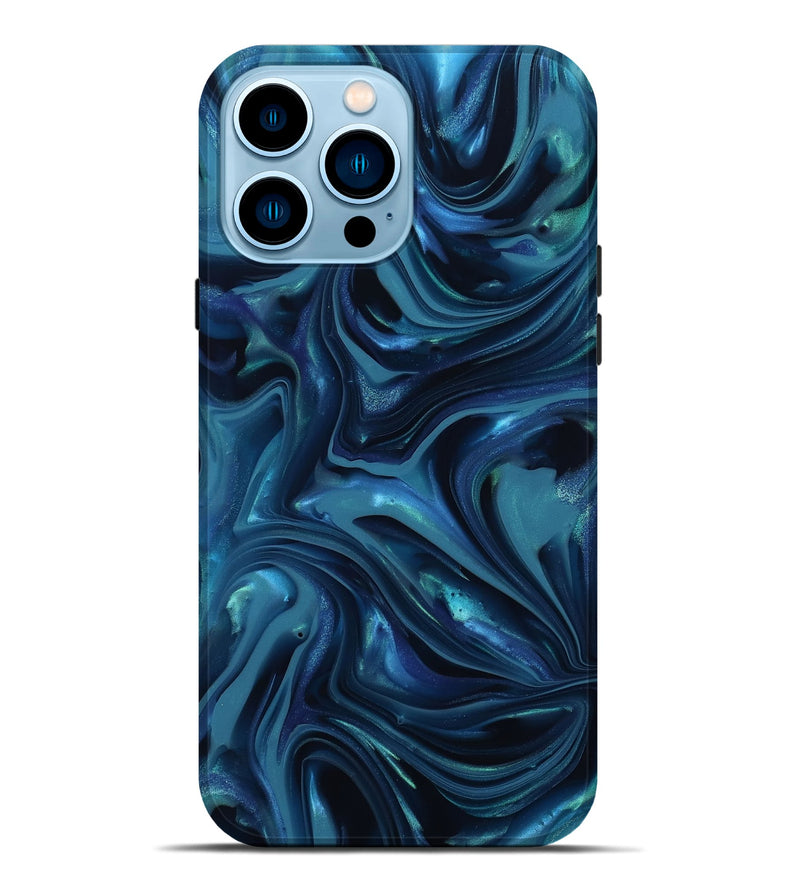 iPhone 14 Pro Max ResinArt Live Edge Phone Case - Sunny (Blue, 812531)