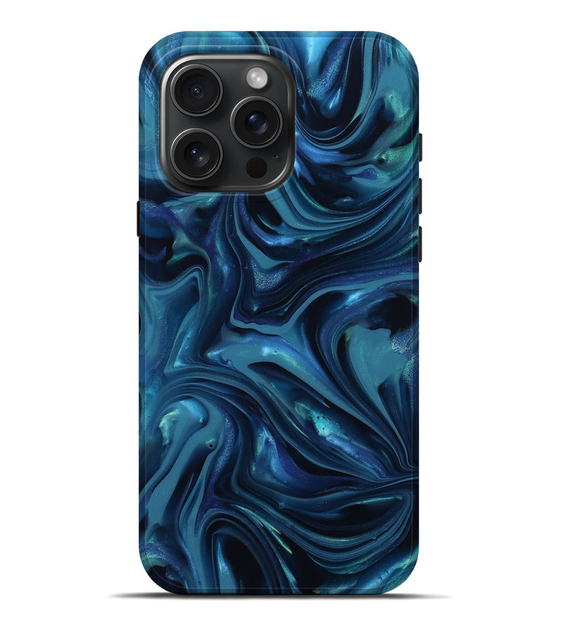 iPhone 16 Pro Max ResinArt Live Edge Phone Case - Sunny (Blue, 812531)
