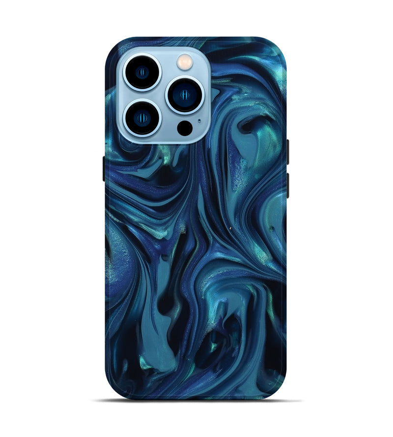 iPhone 14 Pro ResinArt Live Edge Phone Case - Daxton (Blue, 812532)