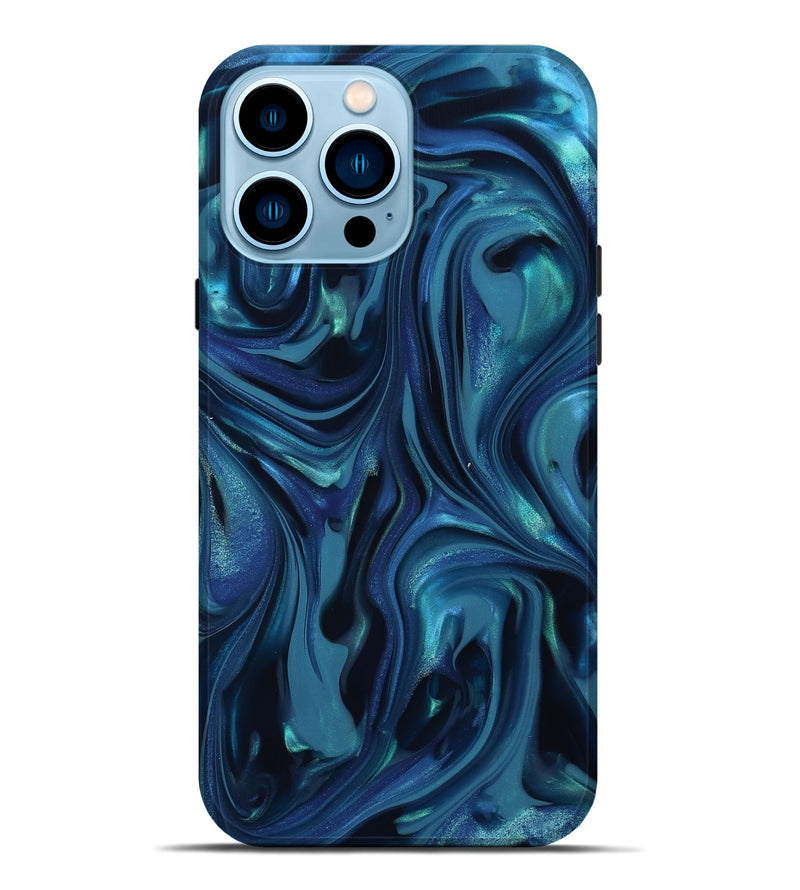 iPhone 14 Pro Max ResinArt Live Edge Phone Case - Daxton (Blue, 812532)