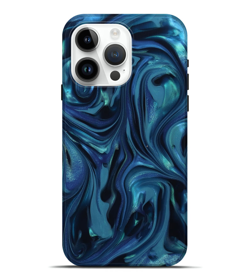 iPhone 15 Pro Max ResinArt Live Edge Phone Case - Daxton (Blue, 812532)