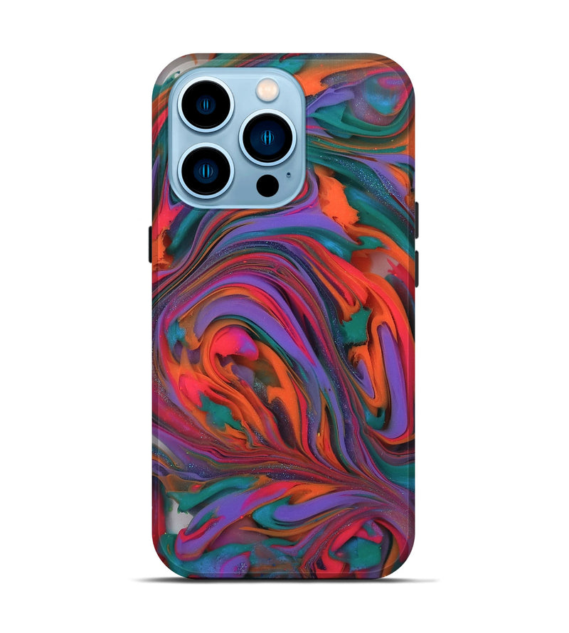 iPhone 14 Pro ResinArt Live Edge Phone Case - Hope (Red, 812533)