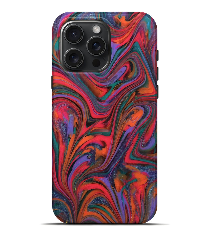 iPhone 16 Pro Max ResinArt Live Edge Phone Case - Akeem (Red, 812541)