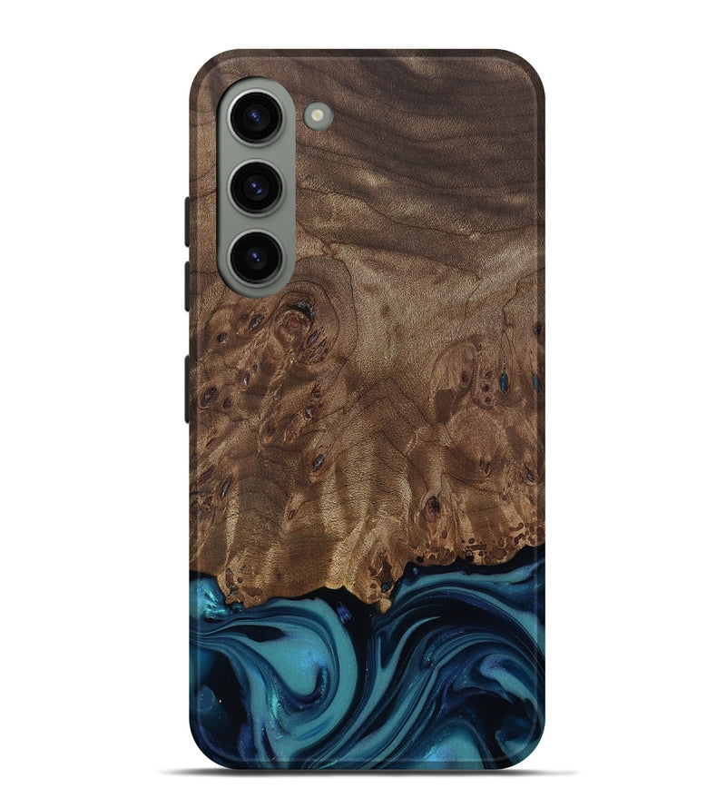 Galaxy S23 Plus Wood Live Edge Phone Case - Jaret (Blue, 812546)
