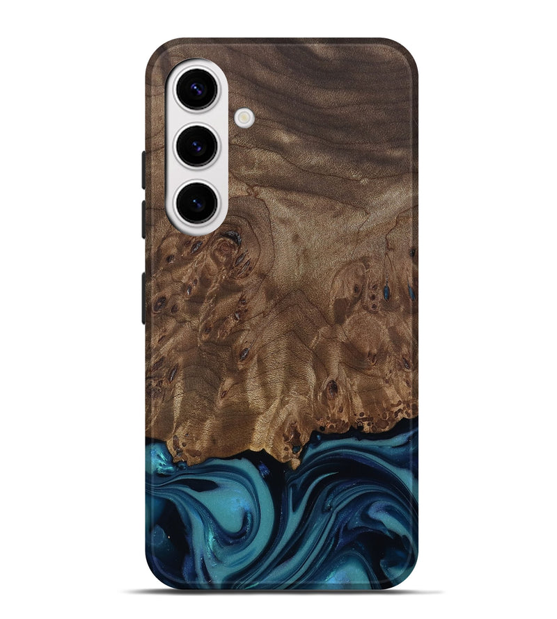 Galaxy S25 Plus Wood Live Edge Phone Case - Jaret (Blue, 812546)