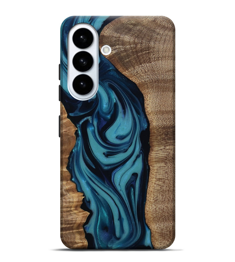 Galaxy S26 Plus Wood Live Edge Phone Case - Elda (Blue, 812549)