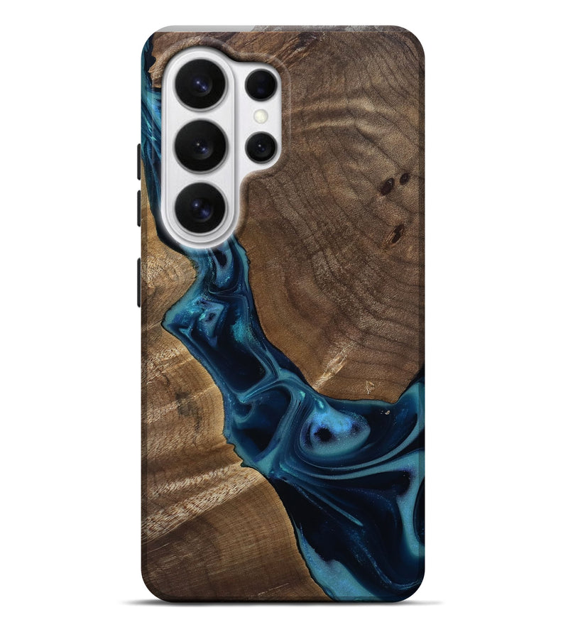 Galaxy S26 Ultra Wood Live Edge Phone Case - Moshe (Blue, 812550)