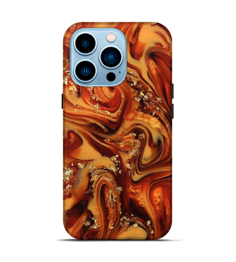 iPhone 14 Pro ResinArt Live Edge Phone Case - Misty (Red, 812552)