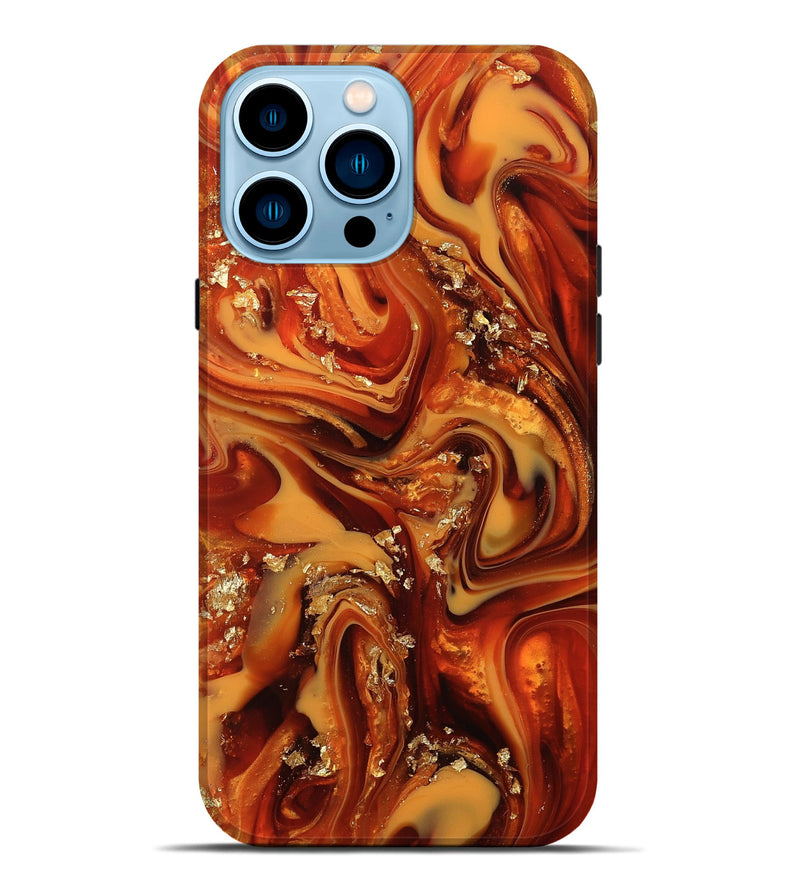 iPhone 14 Pro Max ResinArt Live Edge Phone Case - Misty (Red, 812552)