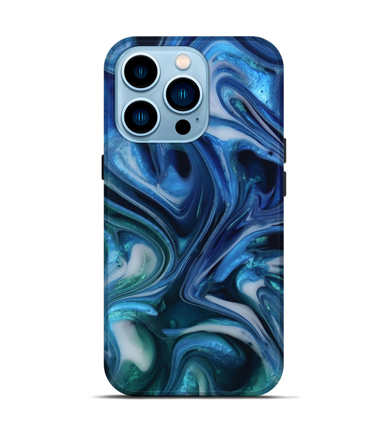 iPhone 14 Pro ResinArt Live Edge Phone Case - Van (Blue, 812556)