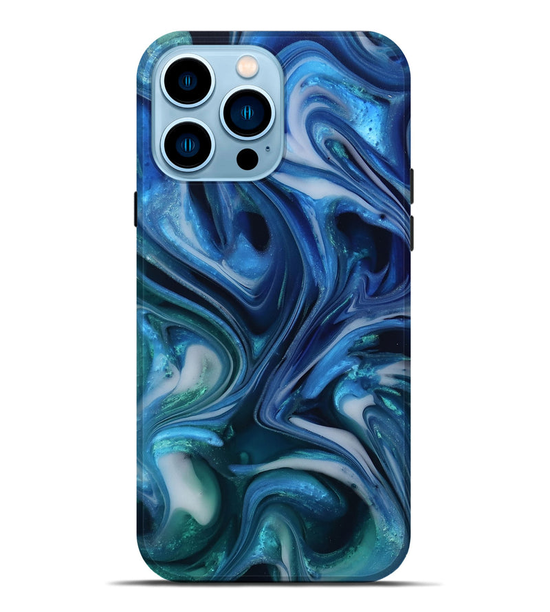 iPhone 14 Pro Max ResinArt Live Edge Phone Case - Van (Blue, 812556)
