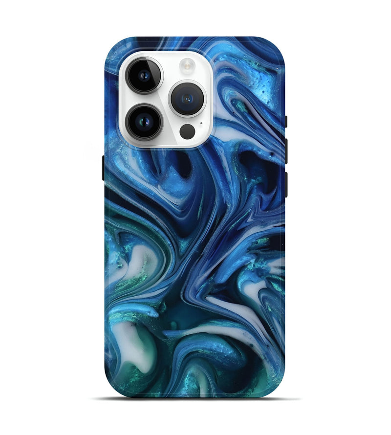 iPhone 15 Pro ResinArt Live Edge Phone Case - Van (Blue, 812556)