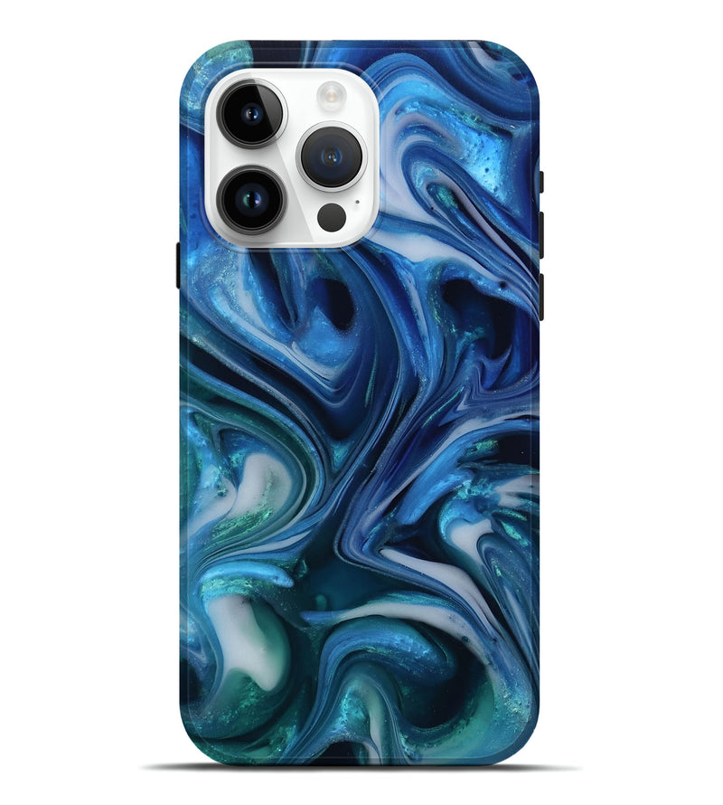 iPhone 15 Pro Max ResinArt Live Edge Phone Case - Van (Blue, 812556)
