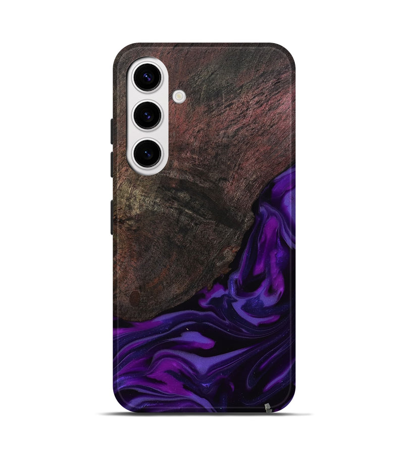 Galaxy S25 Wood Live Edge Phone Case - Ian (Purple, 812560)