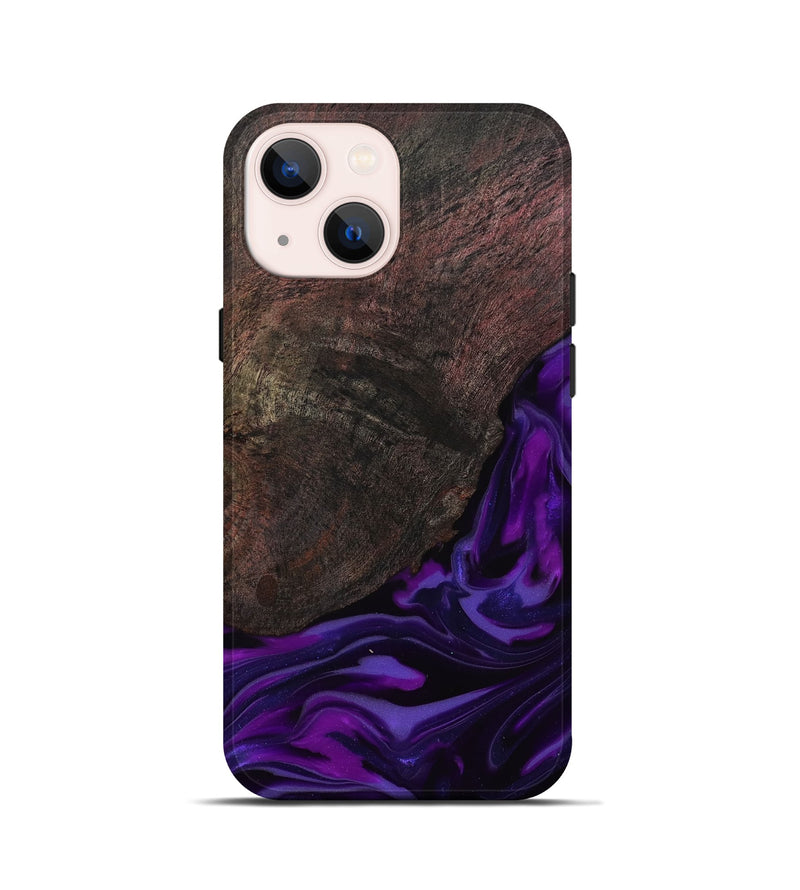 iPhone 13 mini Wood Live Edge Phone Case - Ian (Purple, 812560)