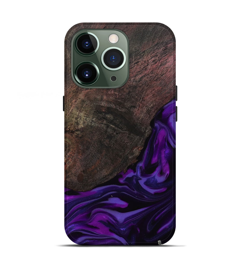 iPhone 13 Pro Wood Live Edge Phone Case - Ian (Purple, 812560)