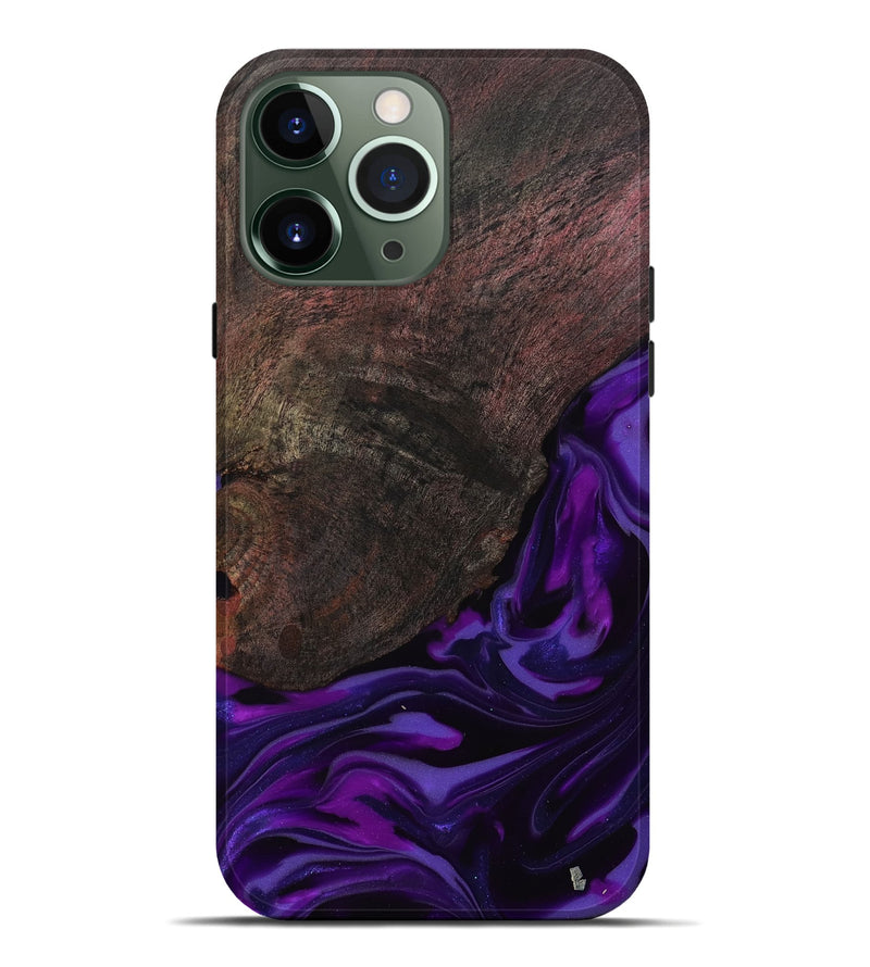 iPhone 13 Pro Max Wood Live Edge Phone Case - Ian (Purple, 812560)