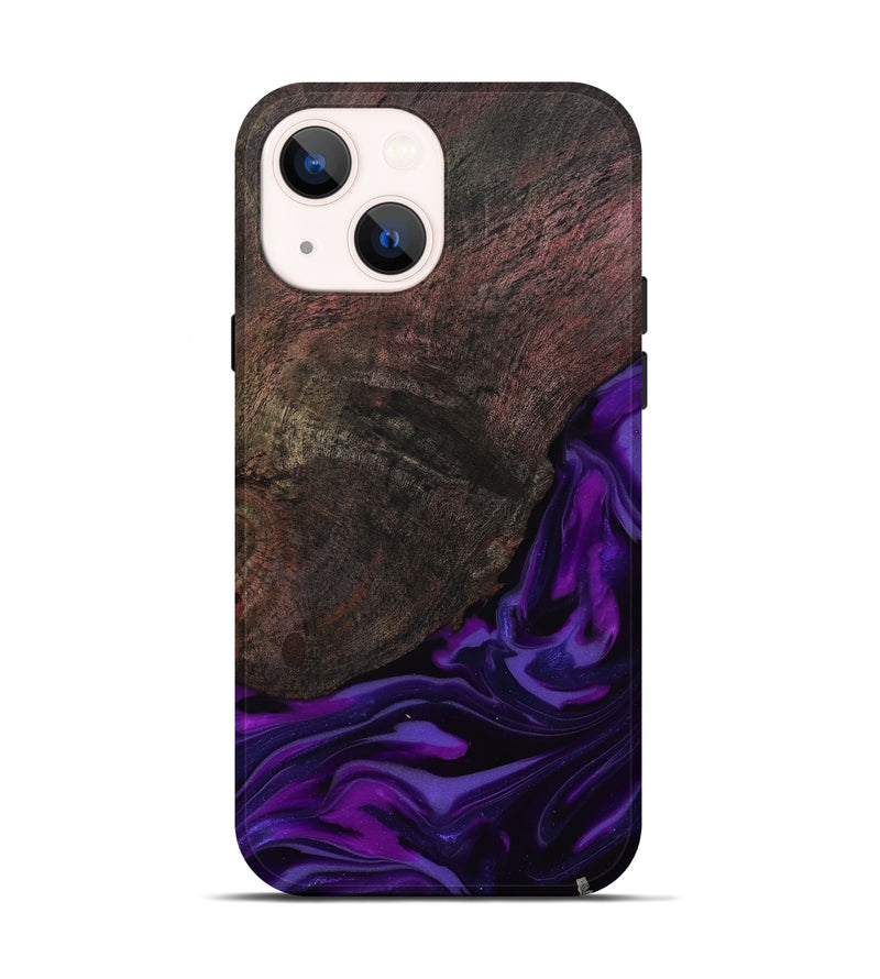 iPhone 14 Wood Live Edge Phone Case - Ian (Purple, 812560)