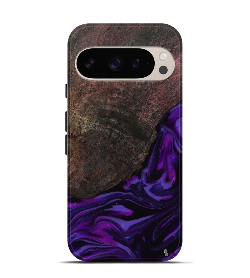 Pixel 9 Pro Wood Live Edge Phone Case - Ian (Purple, 812560)