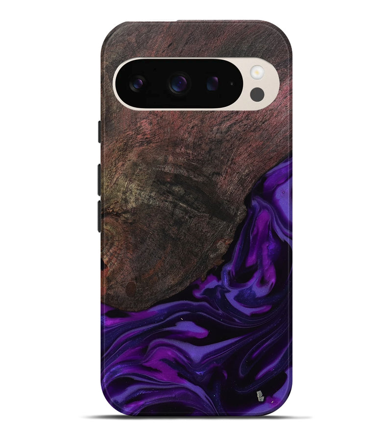 Pixel 9 Pro XL Wood Live Edge Phone Case - Ian (Purple, 812560)