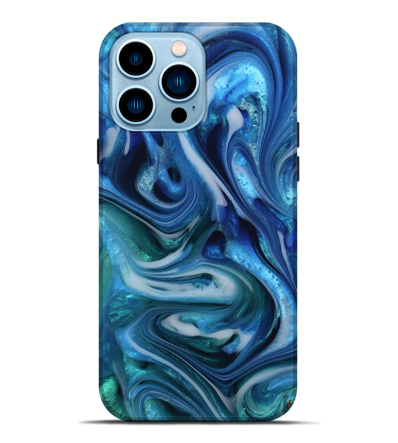 iPhone 14 Pro Max ResinArt Live Edge Phone Case - Jevon (Blue, 812561)