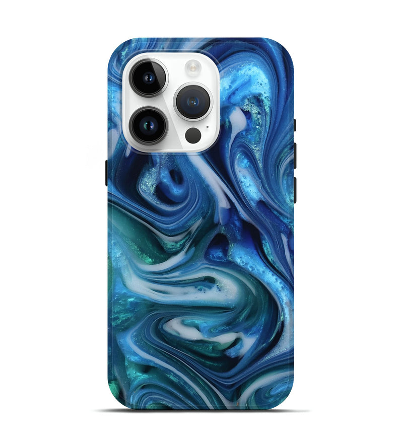 iPhone 15 Pro ResinArt Live Edge Phone Case - Jevon (Blue, 812561)