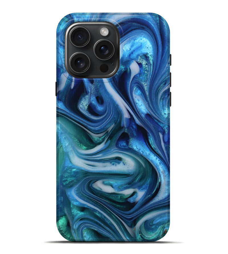iPhone 16 Pro Max ResinArt Live Edge Phone Case - Jevon (Blue, 812561)