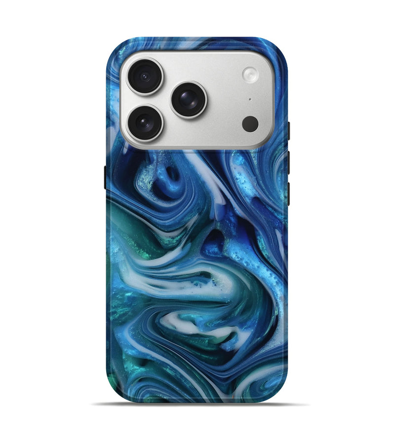 iPhone 17 Pro ResinArt Live Edge Phone Case - Jevon (Blue, 812561)