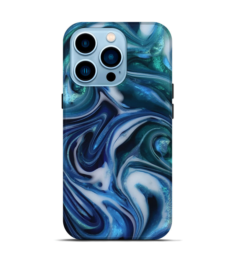 iPhone 14 Pro ResinArt Live Edge Phone Case - Tiara (Blue, 812564)