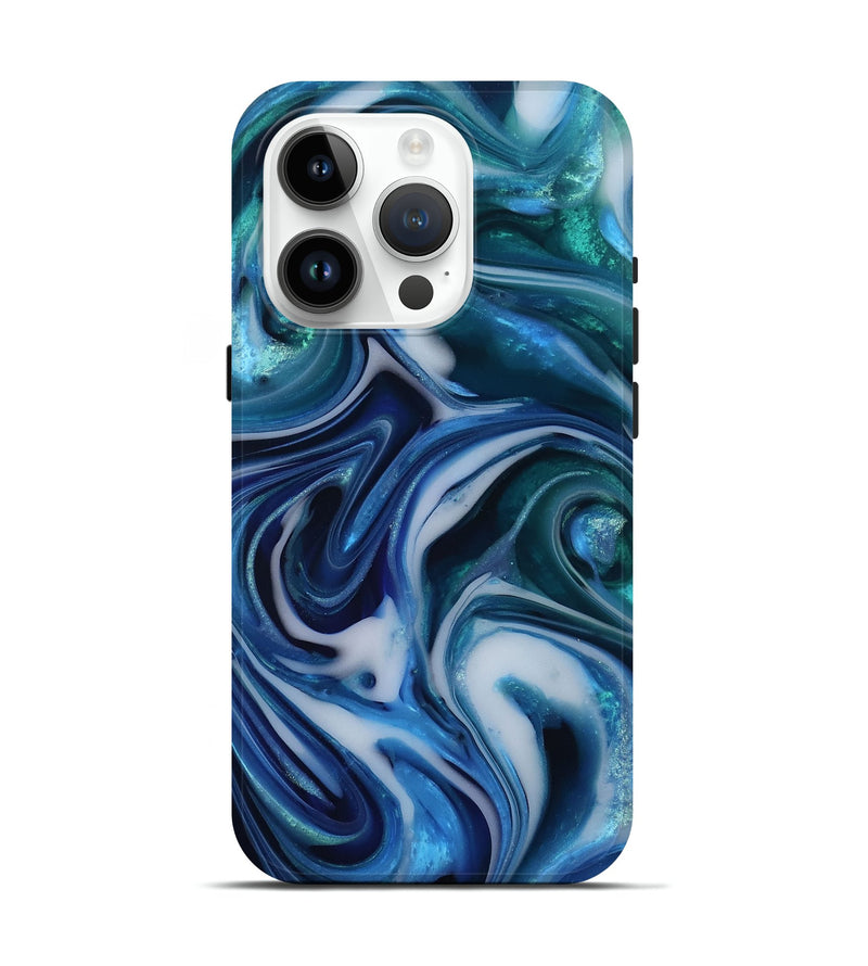 iPhone 15 Pro ResinArt Live Edge Phone Case - Tiara (Blue, 812564)