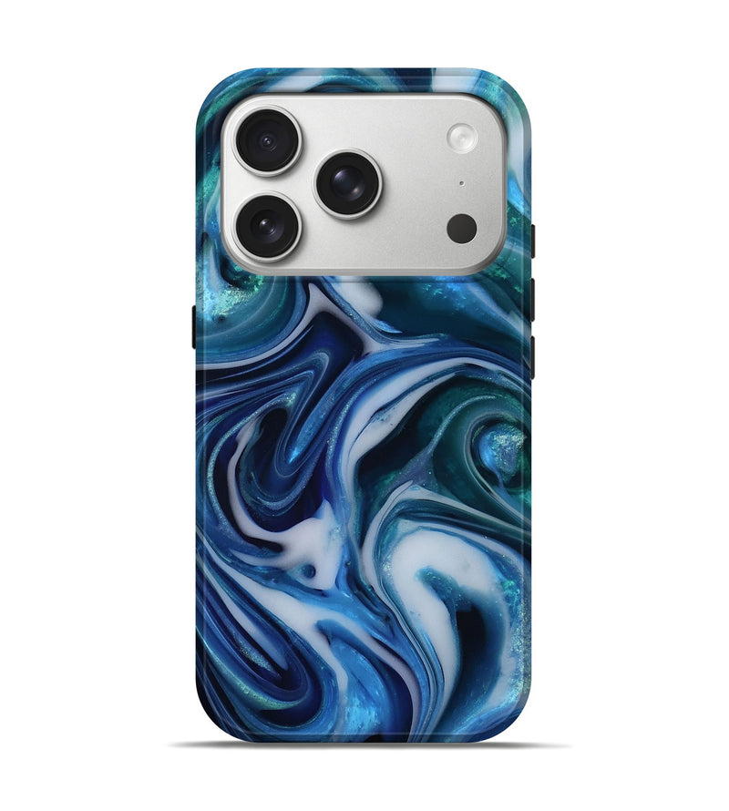 iPhone 17 Pro ResinArt Live Edge Phone Case - Tiara (Blue, 812564)