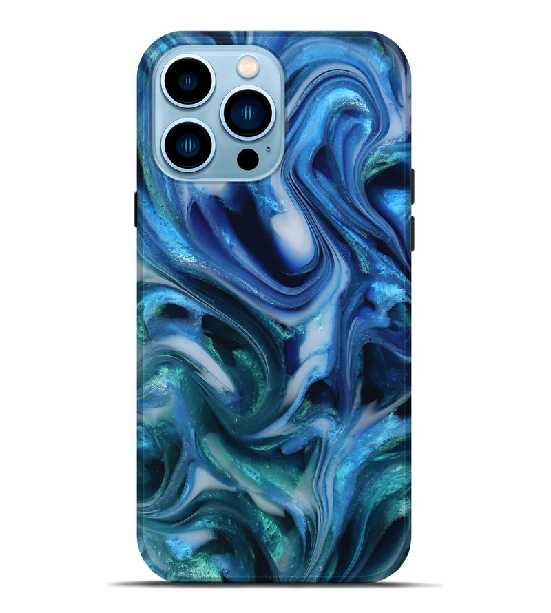 iPhone 14 Pro Max ResinArt Live Edge Phone Case - Jasiel (Blue, 812566)