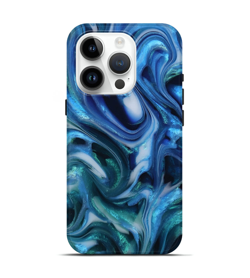 iPhone 15 Pro ResinArt Live Edge Phone Case - Jasiel (Blue, 812566)