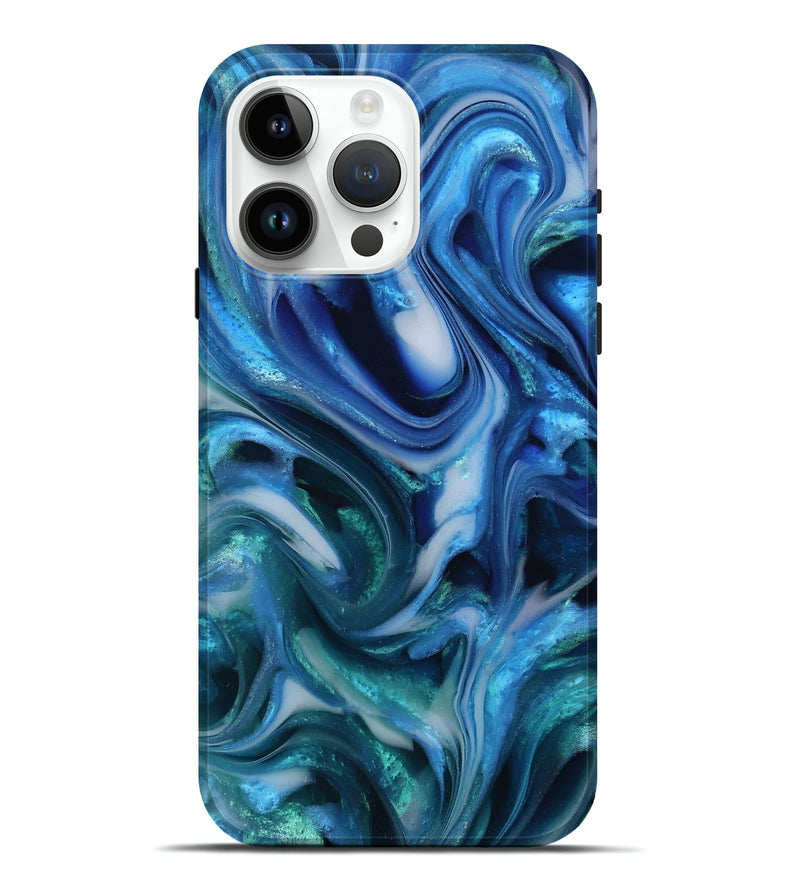 iPhone 15 Pro Max ResinArt Live Edge Phone Case - Jasiel (Blue, 812566)